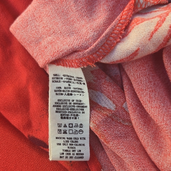 Free People Long Sleeve Red Floral Dress - Picture 6 of 6